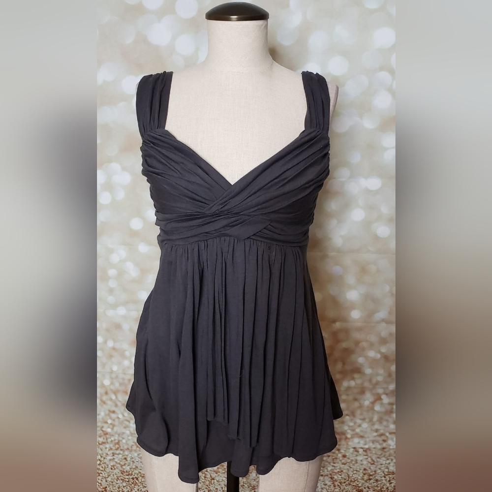 Express Charcoal Ruched Tank